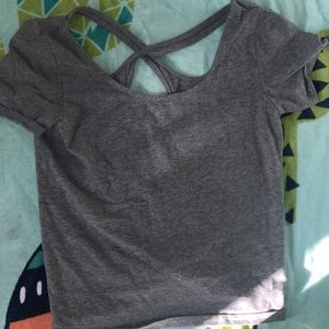 Aeropostale gray crop top medium.